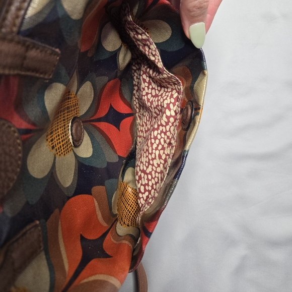 Fossil Key-Per Retro Floral Coated Canvas Crossbody Bag - Picture 4 of 11